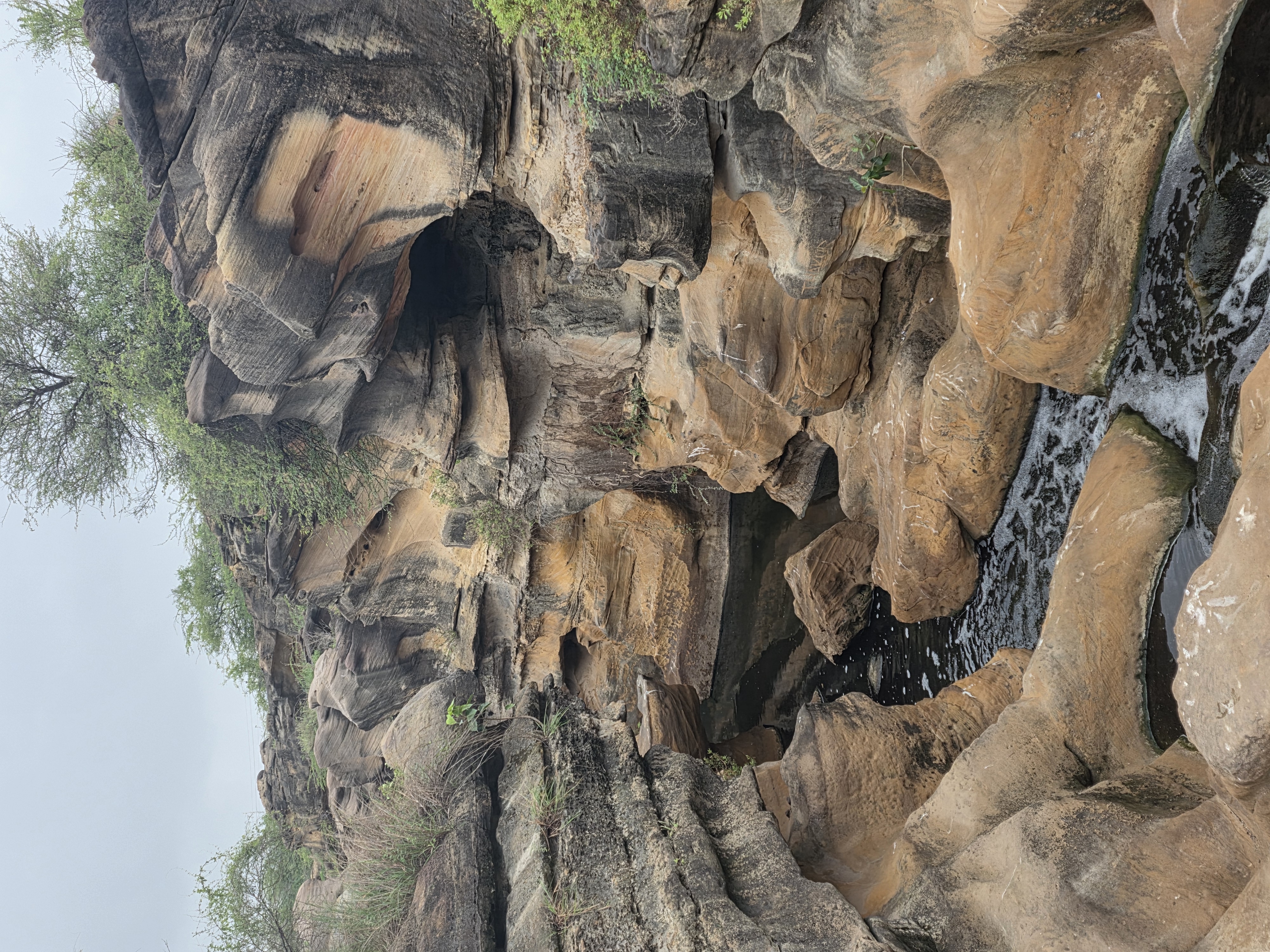 Weathered sandstone gorge on a History & Archaeology field visit