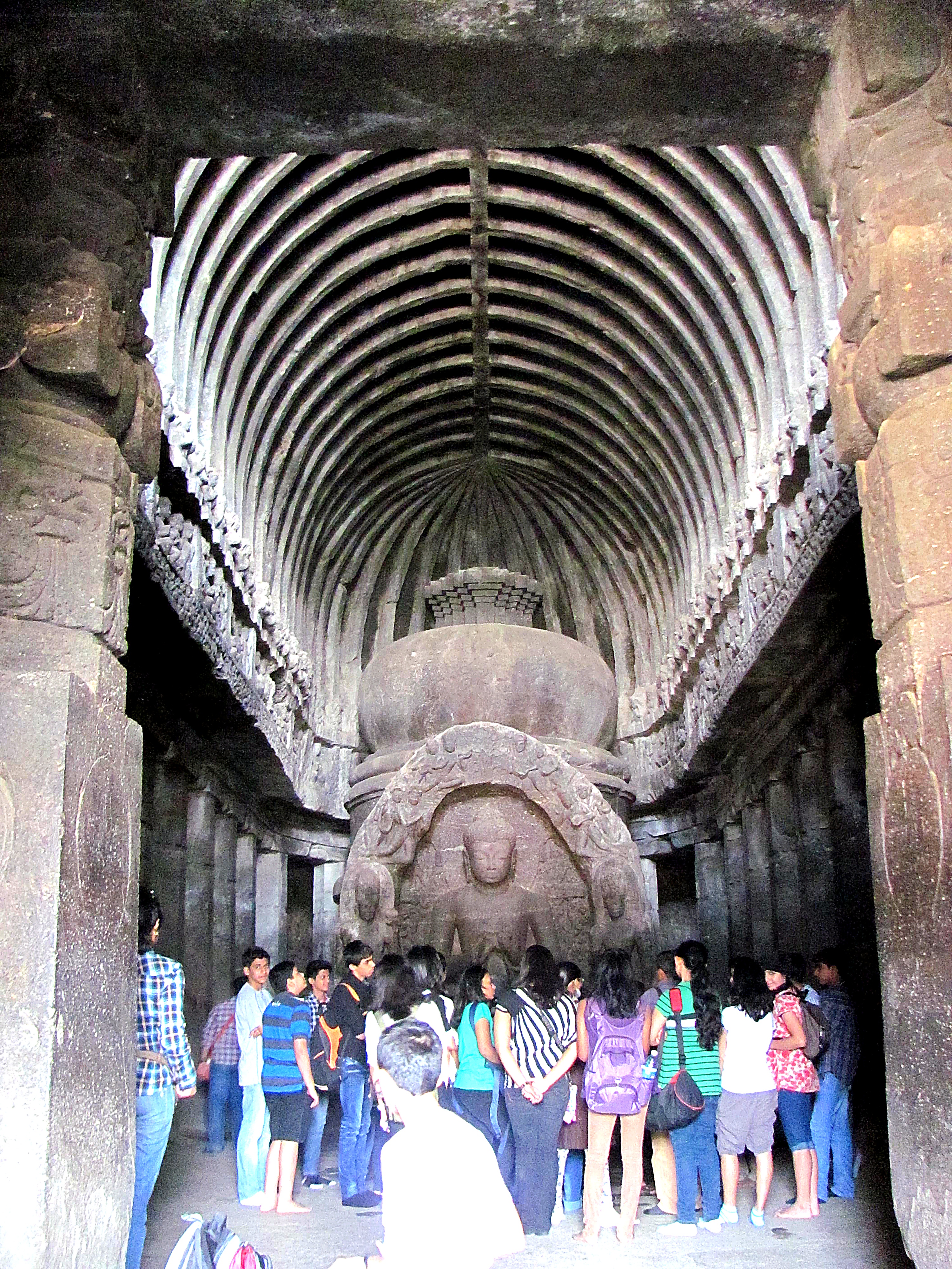 Carved temple architecture on a history field trip