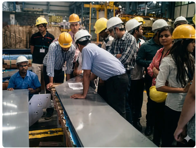 Students on an industrial visit